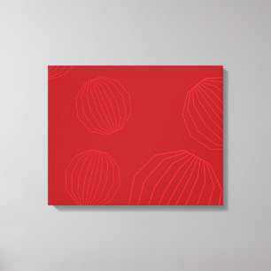 Simple, modern, flowing Christmas ornaments Canvas Print