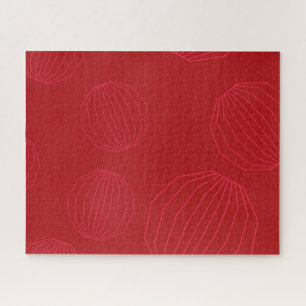 Simple, modern, flowing Christmas ornaments Jigsaw Puzzle