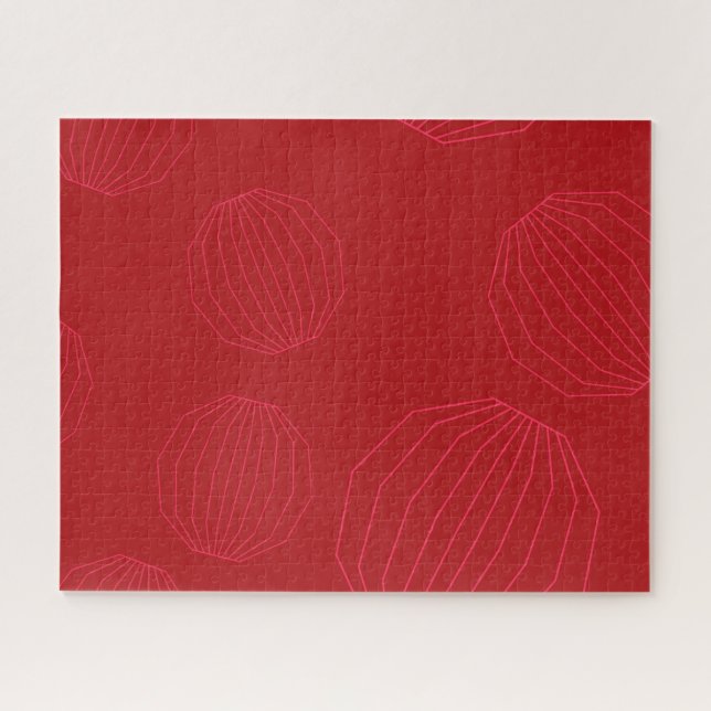 Simple, modern, flowing Christmas ornaments Jigsaw Puzzle (Horizontal)