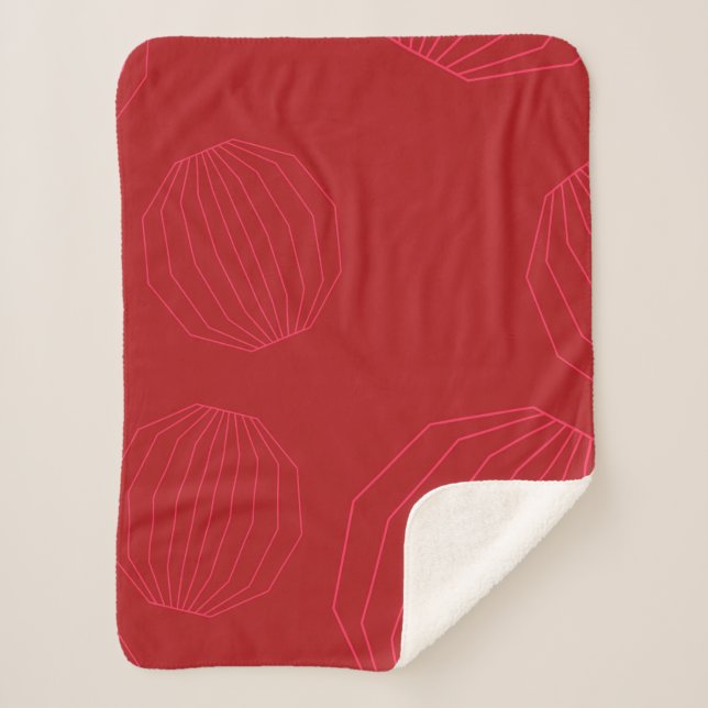 Simple, modern, flowing Christmas ornaments Sherpa Blanket (Front)