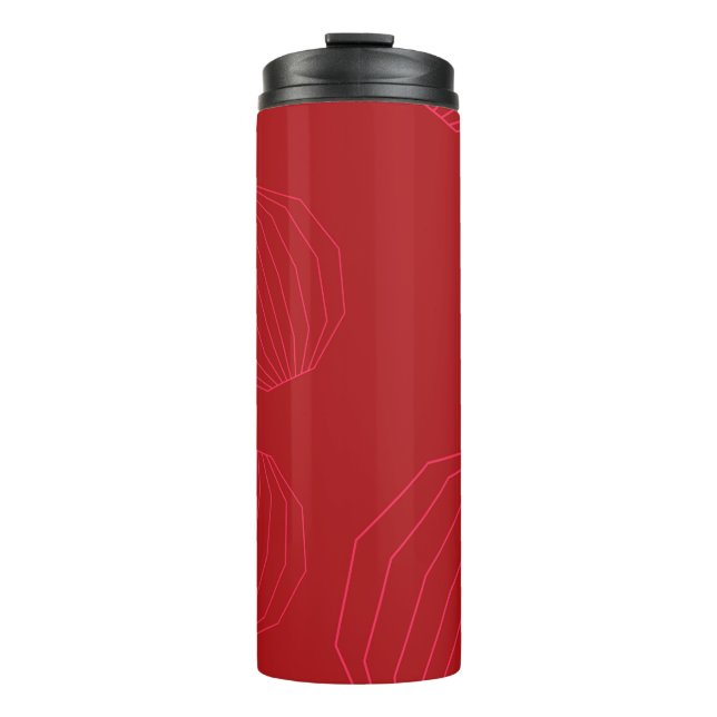 Simple, modern, flowing Christmas ornaments Thermal Tumbler (Front)