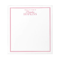 Simple Modern From the Desk of Script Pink
