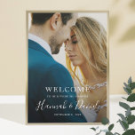 Simple Modern Full Photo Couples Shower Welcome<br><div class="desc">This simply chic wedding couples shower welcome poster features your favorite photo and white text, including your first names in a lively whimsical script. You can change the font and the wording to suit your style. Depending on the color of your photo, you might prefer black text-in that case, please...</div>