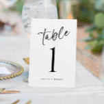 Simple Modern Fun Casual Wedding Table Numbers<br><div class="desc">Simple, Modern Wedding Table Numbers: Use these modern handwriting table numbers at your wedding or event. This design features the word "Table" in a fun, messy handwriting script. It's set in black, but you can change the colour to anything you like! Just click "customize more" and click on the element...</div>