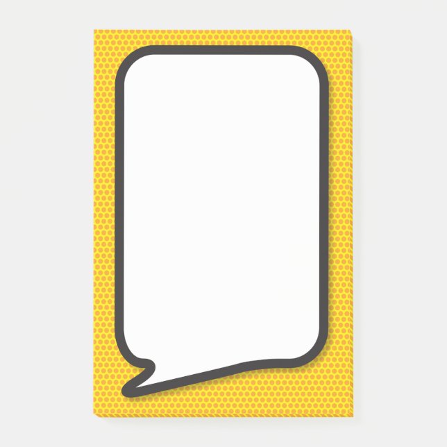 Simple Modern Fun Comic Book Speech Bubble Post-it Notes (Front)