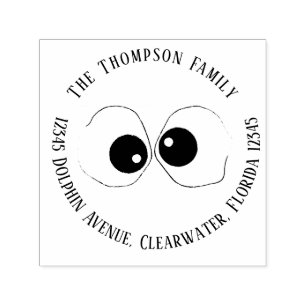 Simple Modern Funny Goofy Eyes Whimsical  Self-inking Stamp
