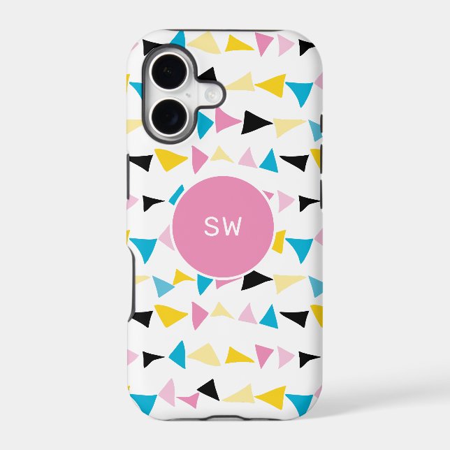 Simple modern geometric confetti initials (Back)
