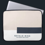 Simple Modern Geometric design Laptop Sleeve<br><div class="desc">Simple Modern Geometric design in pastel rose colour and midnight blue. You are welcome to visit my store for more beautiful products.</div>