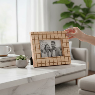Simple Modern Geometric Pattern Wooden Etched Frames