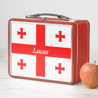 Simple Modern Georgia Flag Nation school Souvenir Metal Lunch Box