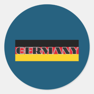 Simple Modern Germany german flag  Souvenir Classic Round Sticker