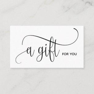 Simple & Modern Gift Certificate Gift Card
