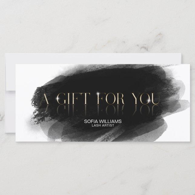 Simple Modern Gift Certificate Gift Card add logo (Front)