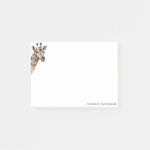 Simple Modern Giraffe Personalized  Post-it Notes