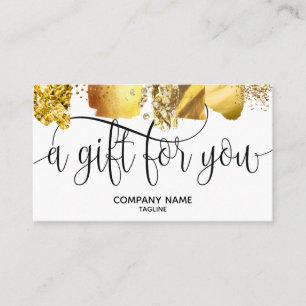 Simple & Modern Gold Certificate Gift Card