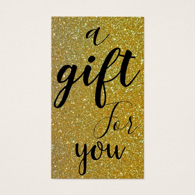 Simple & Modern Gold Glitter Business Gift  (Front)