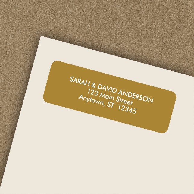 Simple Modern Gold Return Address Label (Creator Uploaded)