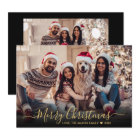 Simple Modern Gold Script 2 Photo Christmas