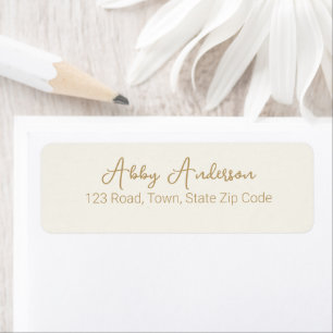 Simple Modern Gold Script   Off-White