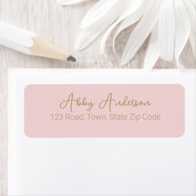 Simple Modern Gold Script | Pink (Insitu)