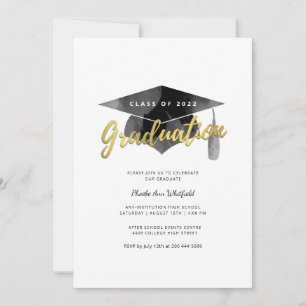 Simple Modern Grad Minimalist Graduation Party