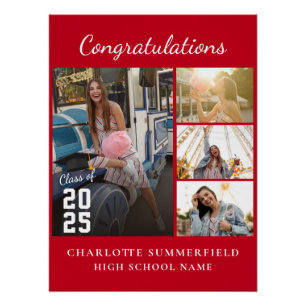 Simple Modern Graduation 2026 Photo Collage Poster