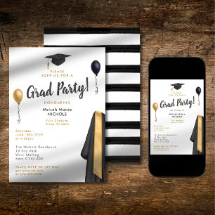Simple Modern Graduation High School ColIege Uni Invitation