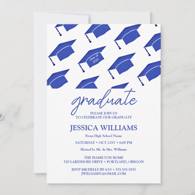 Simple Modern Graduation Party Invitation (Front)