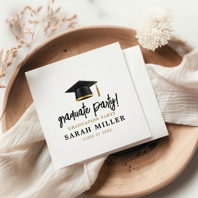 Simple Modern Graduation Party  Napkin (Creator Uploaded)