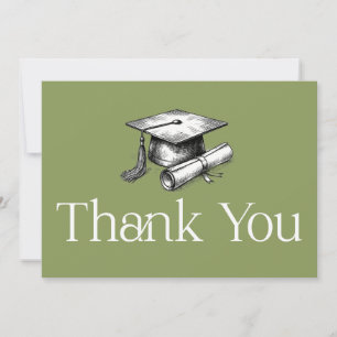 Simple Modern Graduation Thank You Invitation