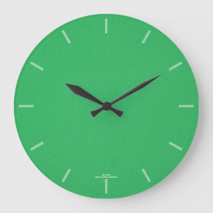 Simple Modern Grainy Green Large Clock
