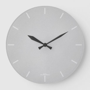 Simple Modern Grainy Grey Large Clock