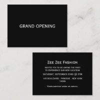 Simple & Modern Grand Opening Ceremony Card