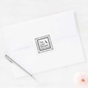 Simple Modern Graphic Return Address Square Sticker