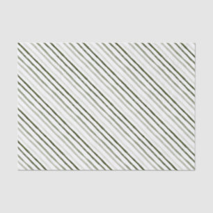 Simple Modern Green Stripe Christmas Tissue Paper