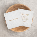 Simple Modern Grey Linen, Minimalist Professional Square Business Card<br><div class="desc">Chic and clean with simple name front. This is a digital image of light grey linen fabric - there is no raised surface.  For matching marking materials please email me at maurareed.designs@gmail.com. For high quality premade logos visit logoevolution.co. Original design by Maura Reed.</div>