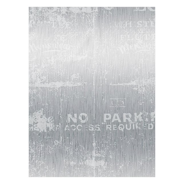Simple modern grey no parking tablecloths  (Front)