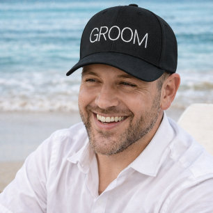 Simple Modern Groom Embroidered Hat