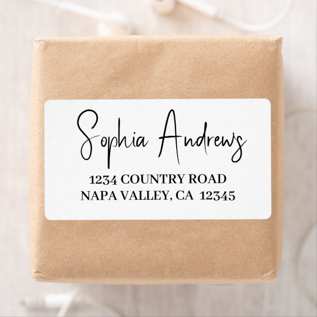 Simple Modern Hand Sketched Script Return Address (Insitu)