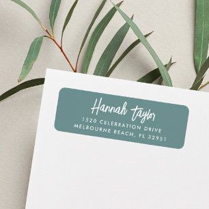 Simple Modern Hand Sketched Script Return Address