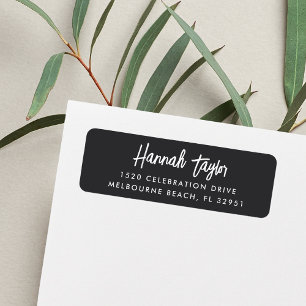 Simple Modern Hand Sketched Script Return Address