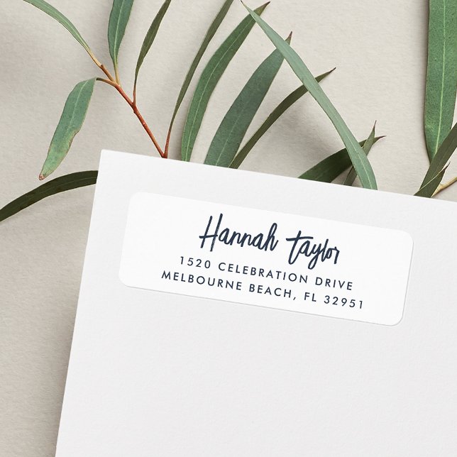 Simple Modern Hand Sketched Script Return Address (Creator Uploaded)