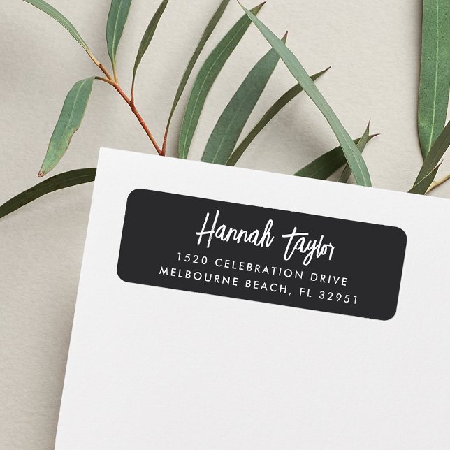 Simple Modern Hand Sketched Script Return Address (Creator Uploaded)