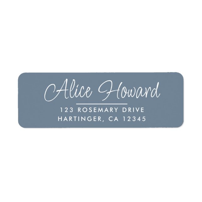Simple Modern Hand Sketched Script Return Address (Front)