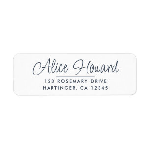 Simple Modern Hand Sketched Script Return Address