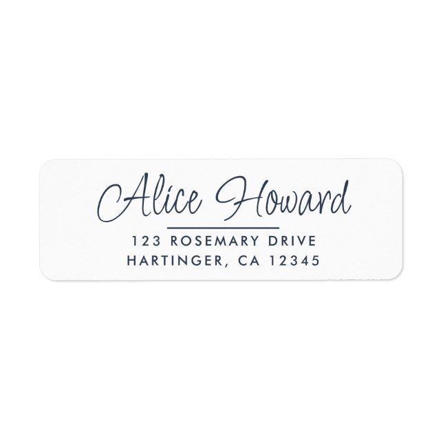 Simple Modern Hand Sketched Script Return Address (Front)