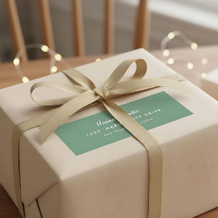 Simple modern hand written script return address