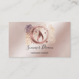 Simple Modern Handmade Honey Candle  Business Card