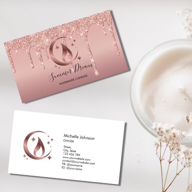 Simple Modern Handmade Honey Candle  Business Card (Creator Uploaded)