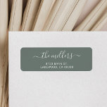Simple Modern Handwritten Family Green<br><div class="desc">Simple and modern return address label features a trendy handwriting font. It`s perfect for many occasions such as holiday,  weddings and more.</div>